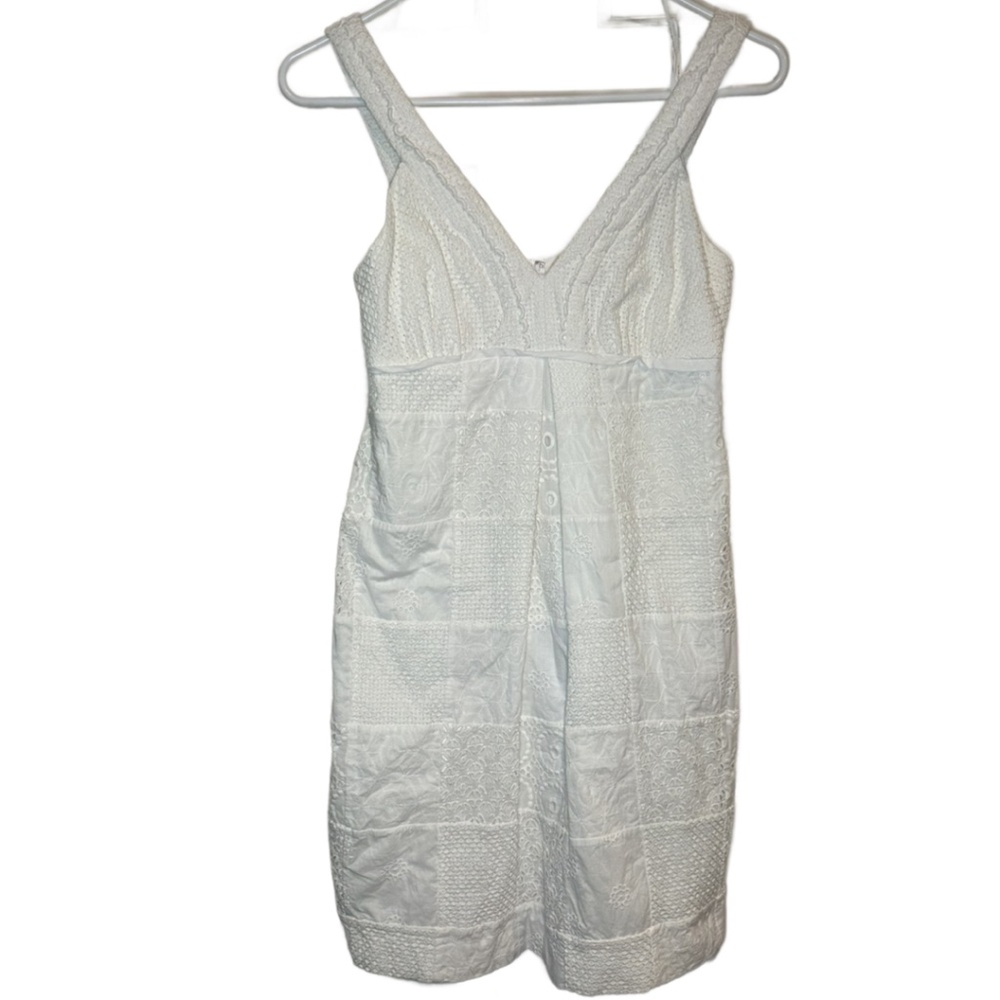 Lilly Pulitzer White Eyelet Patchwork Sundress Size 2 GUC